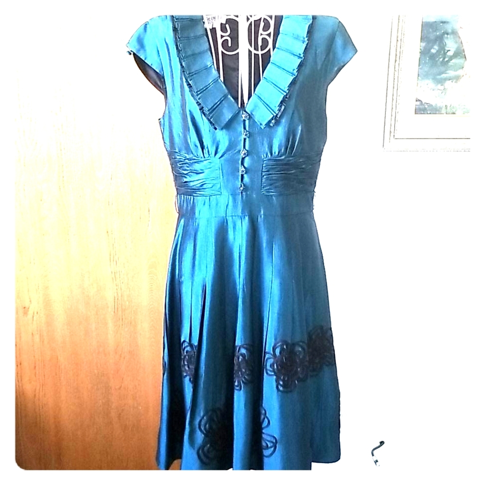 Turquoise coctail dress